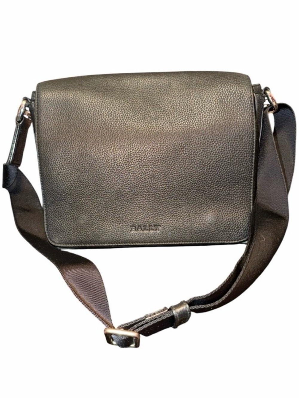 Bally Switzerland Black
Pebbled Leather Flap
Messenger Crossbody Bag